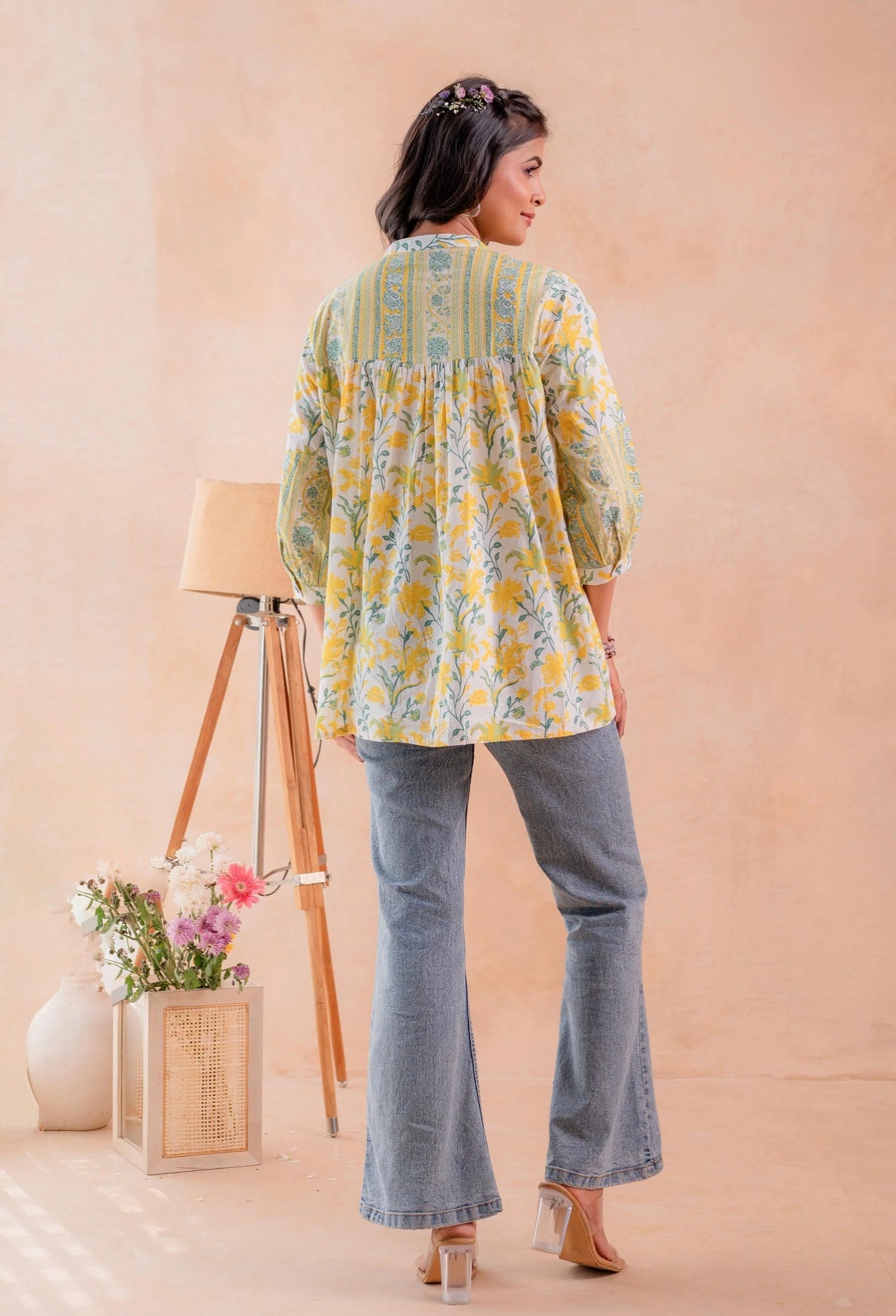 Breezy Summer Bloom Cotton Shirt