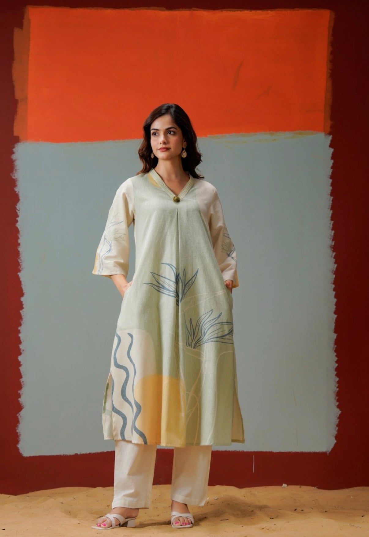 Willow Breeze Cotton Kurta Set