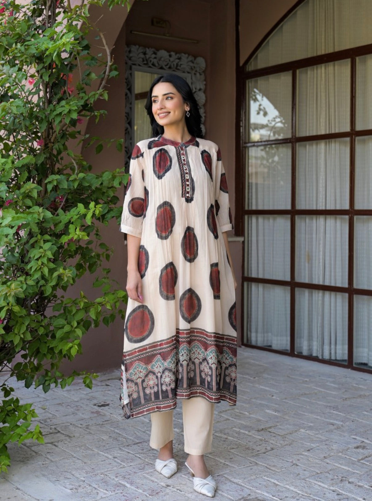Rustic Elegance Motif Kurta Set