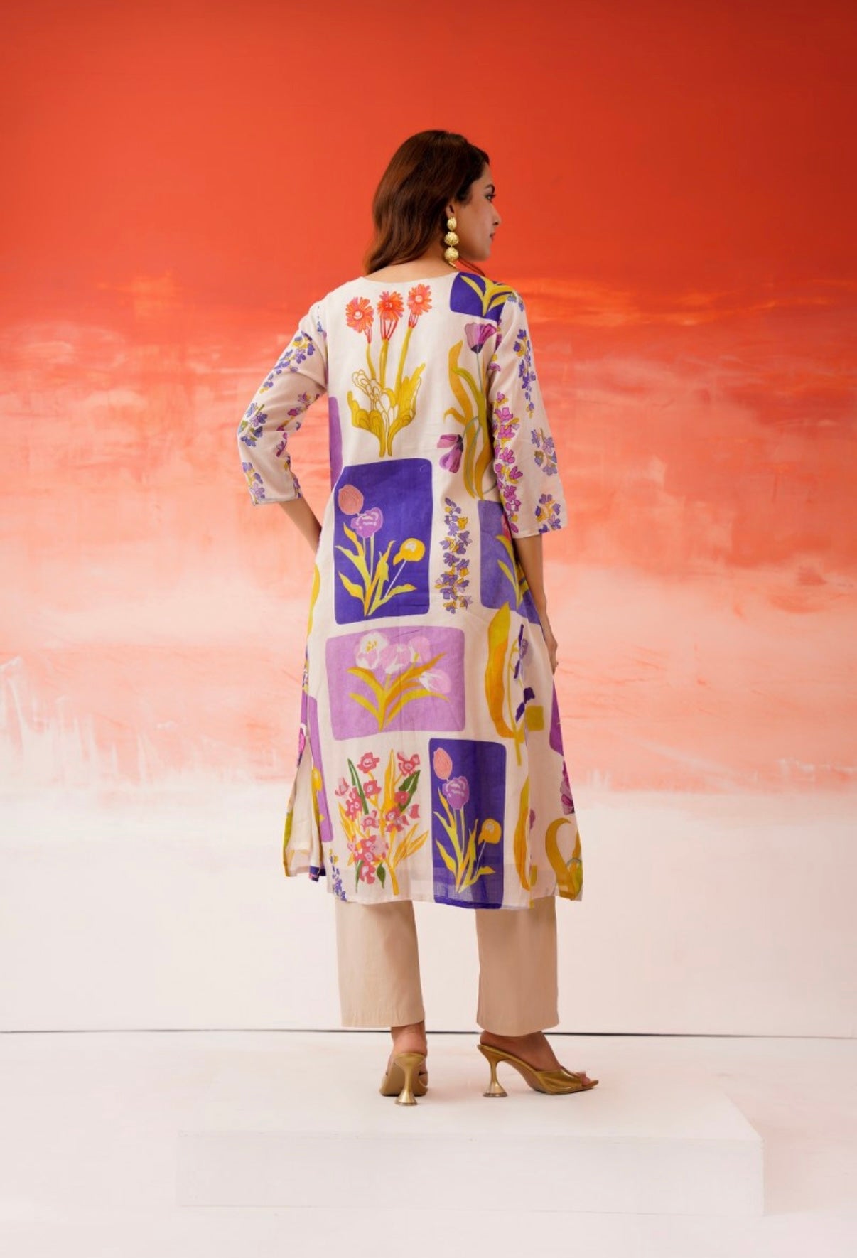 Floral Canvas Cotton Kurta Set