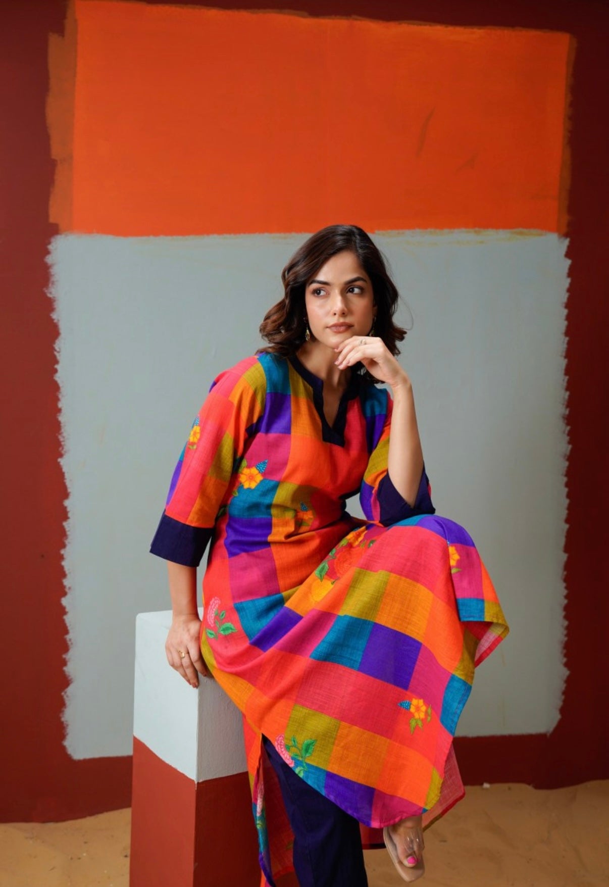 Prism Petal Fusion Kurta Set