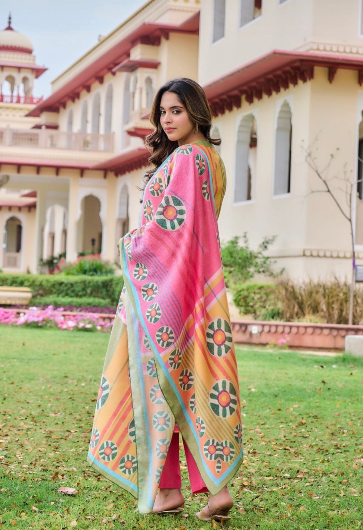 Coral Bloom Serenity Kurta Set