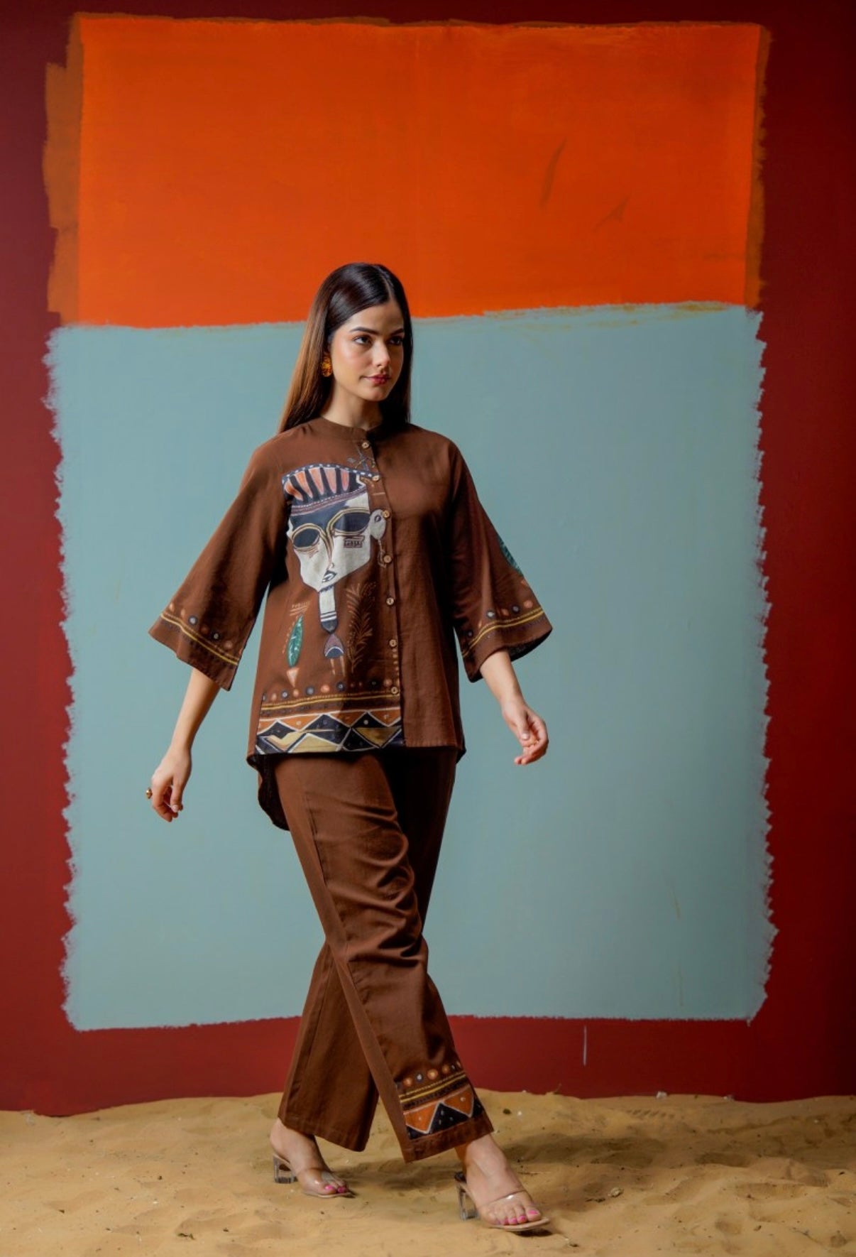 Tribal Tale Brown Co-Ord Set