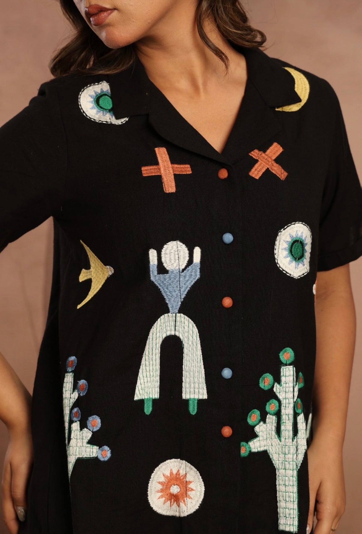 Cosmic Charm Black Shirt