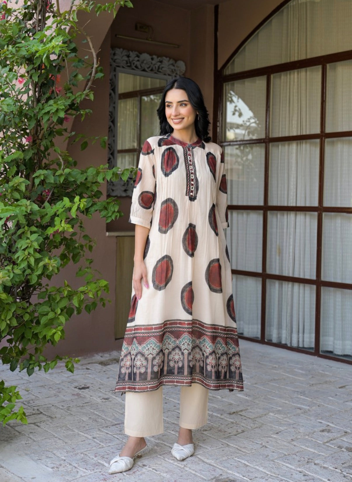 Rustic Elegance Motif Kurta Set