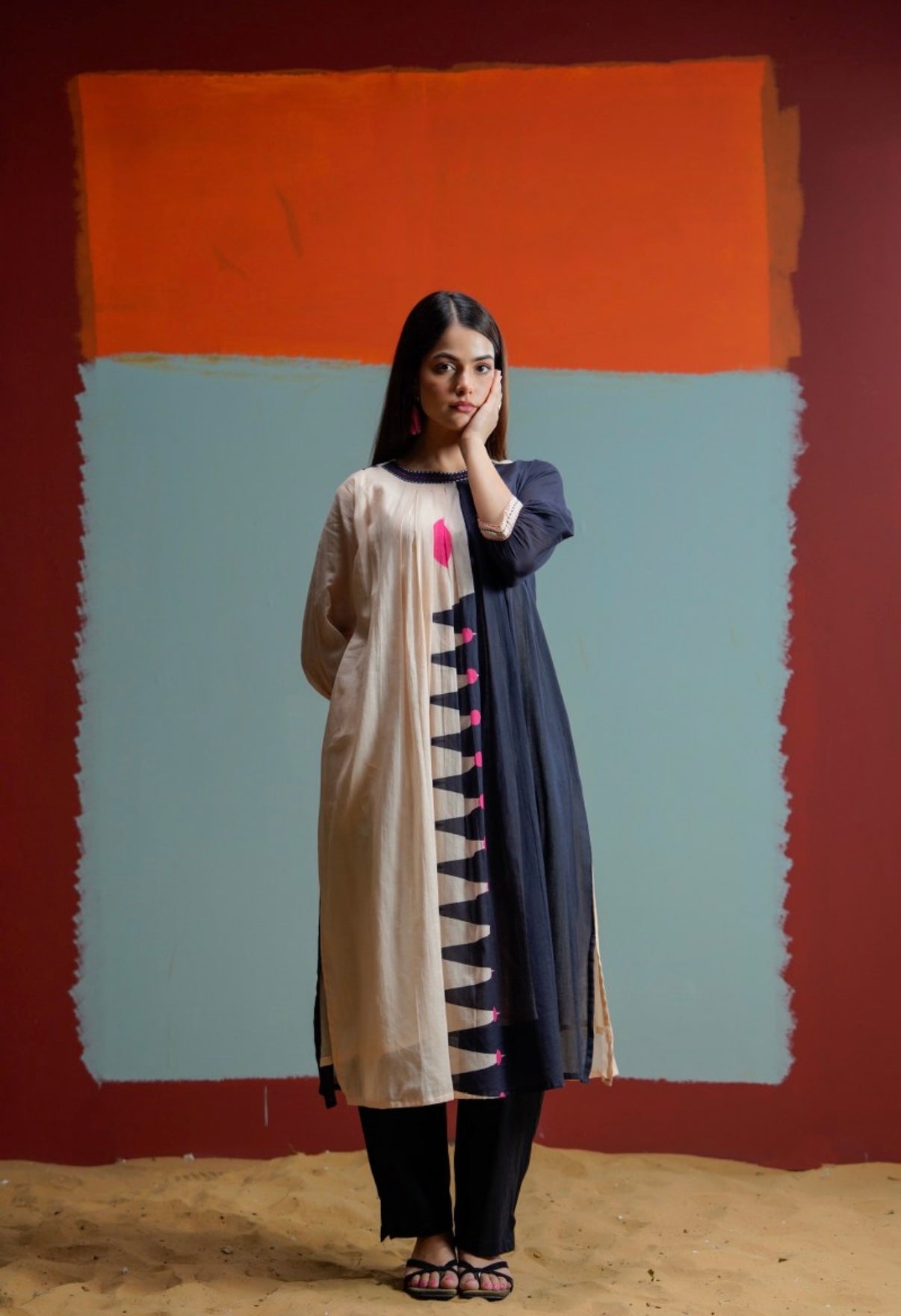 Inkline Ivory Statement Kurta