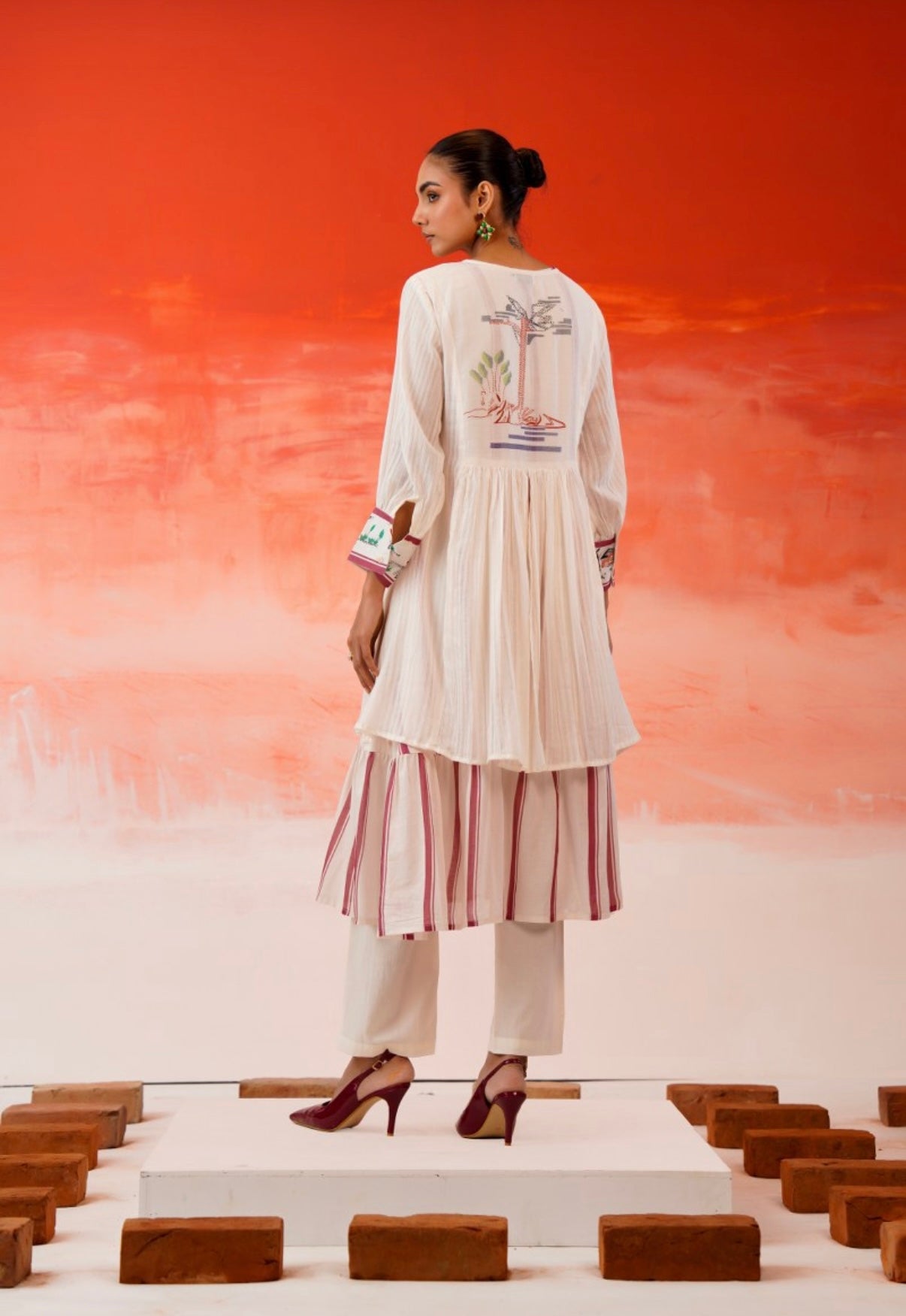 Serenade in Ivory Layered Kurta Set