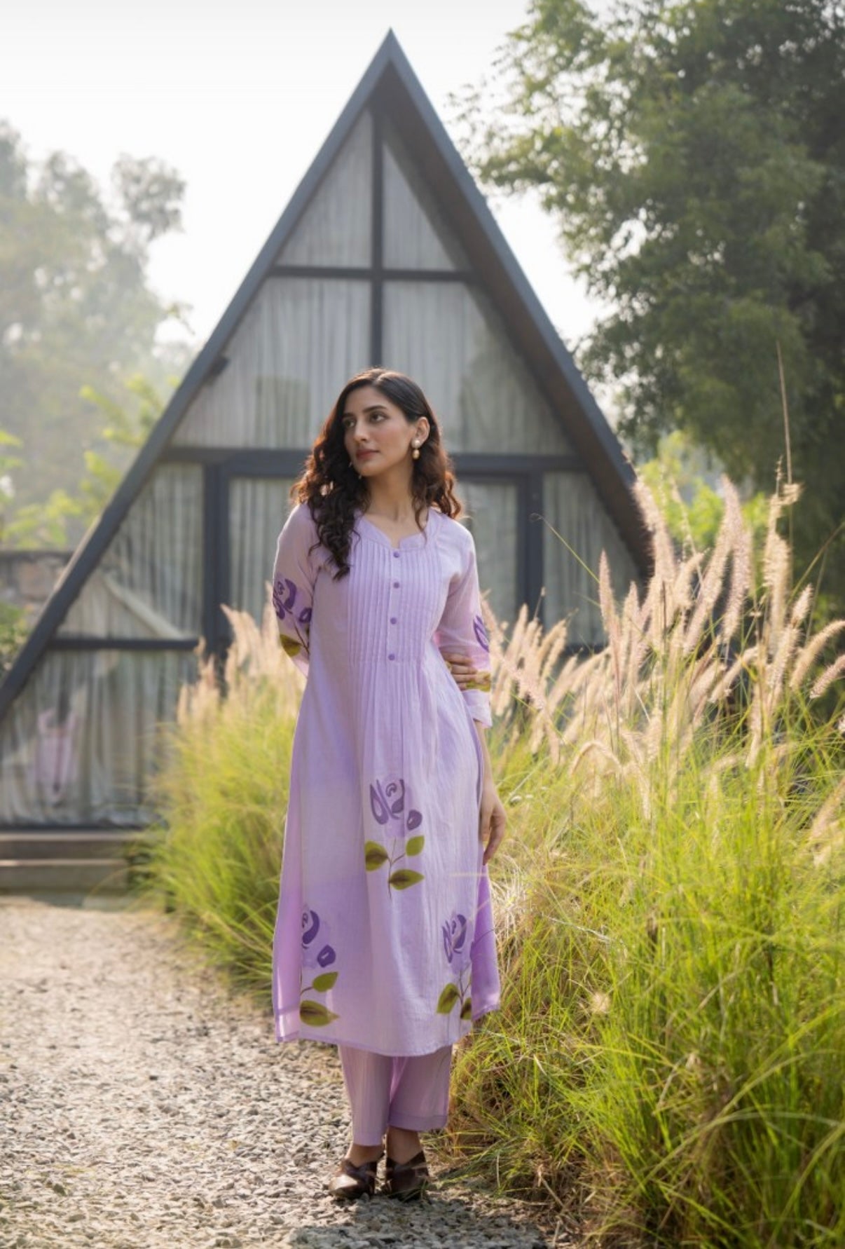 Lilac Bloom Grace Kurta Set