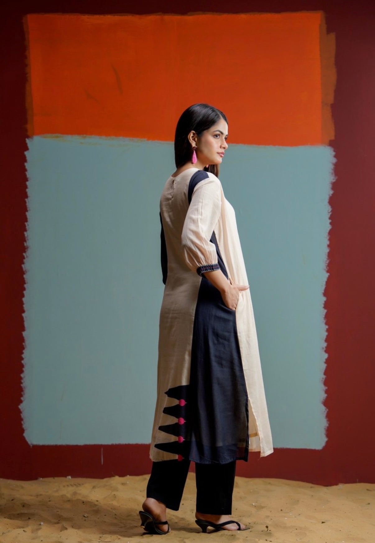 Inkline Ivory Statement Kurta