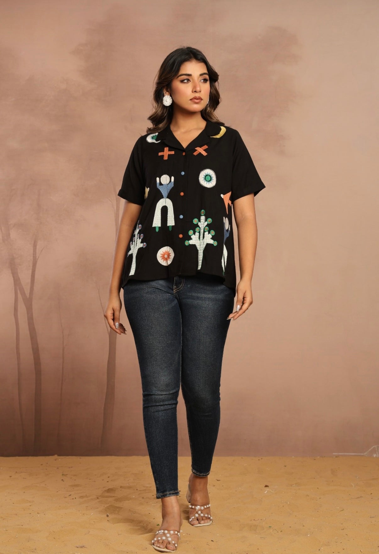 Cosmic Charm Black Shirt