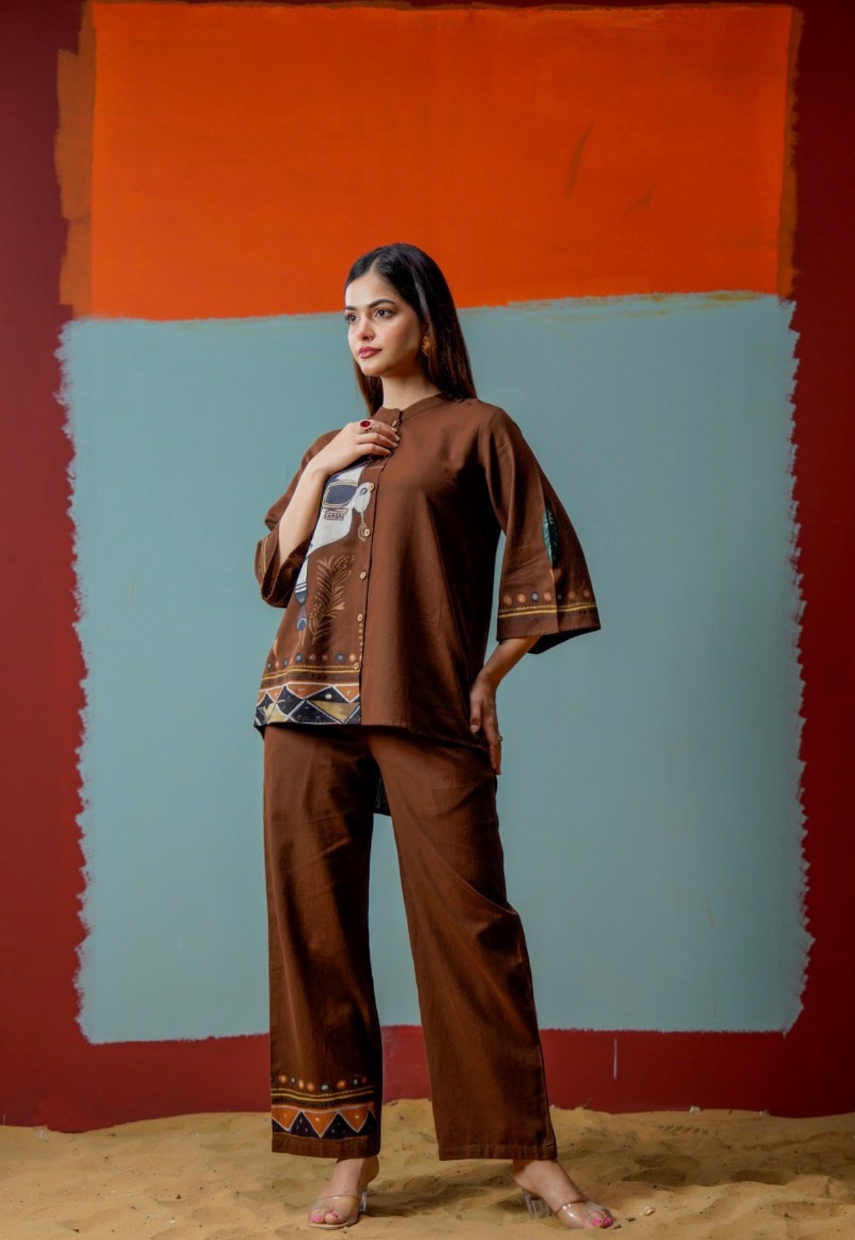 Tribal Tale Brown Co-Ord Set