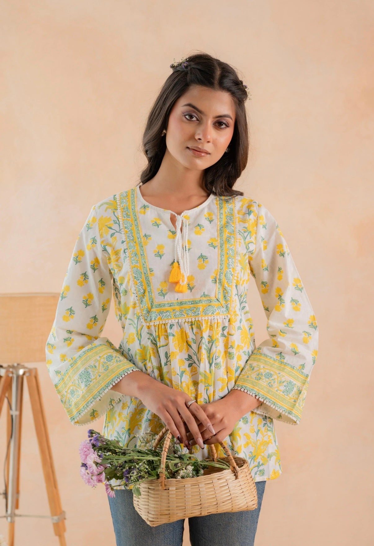 Sunpetal Bloom Peplum Tunic