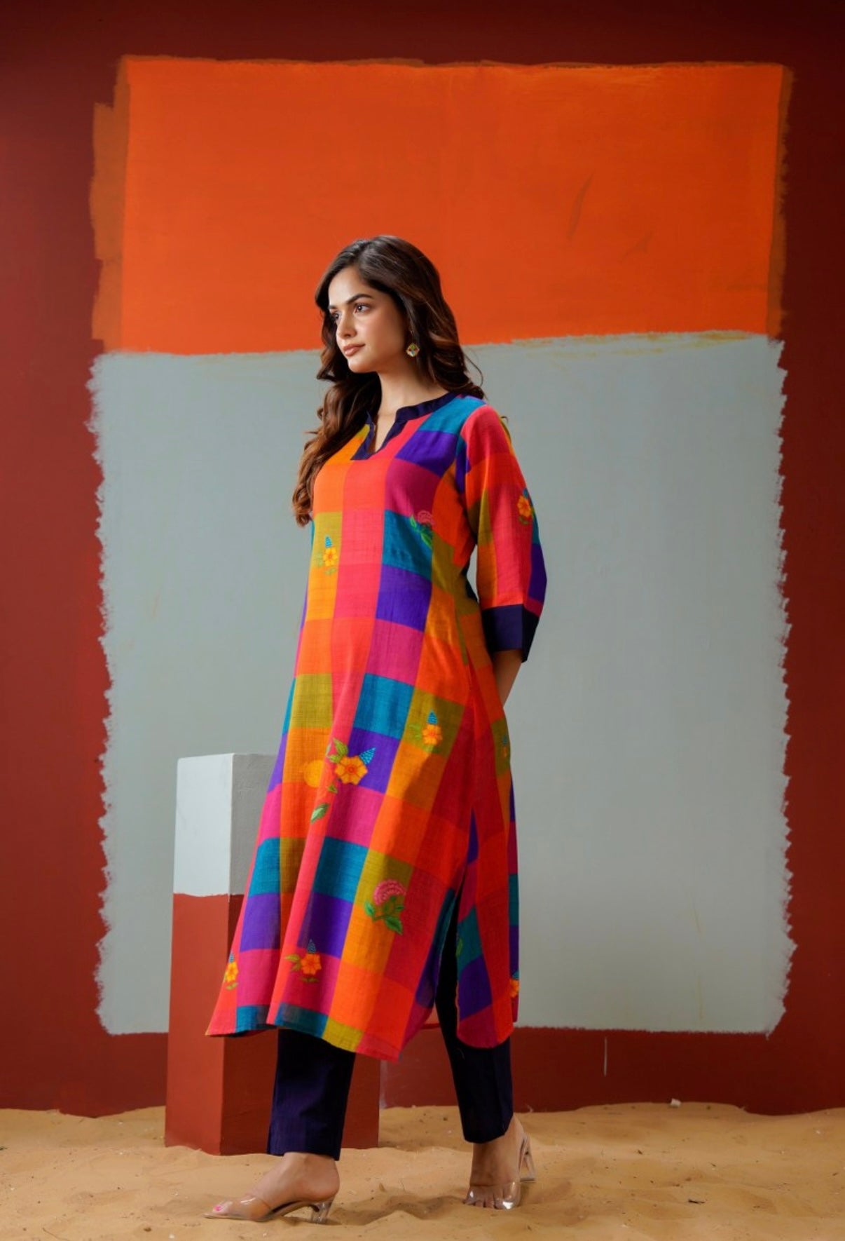 Prism Petal Fusion Kurta Set
