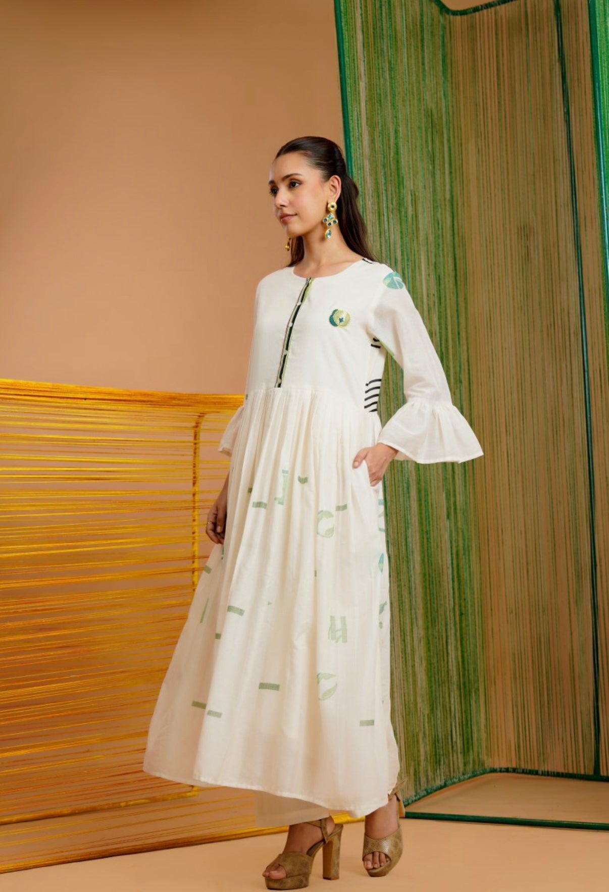 Ivory Glyph Grace Kurta Set