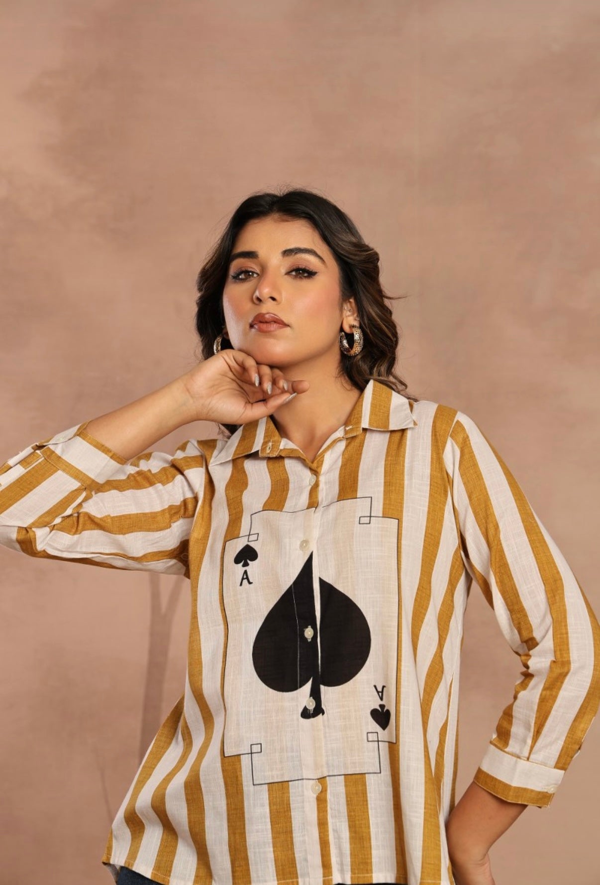 Golden Ace Graphic Stripe Shirt