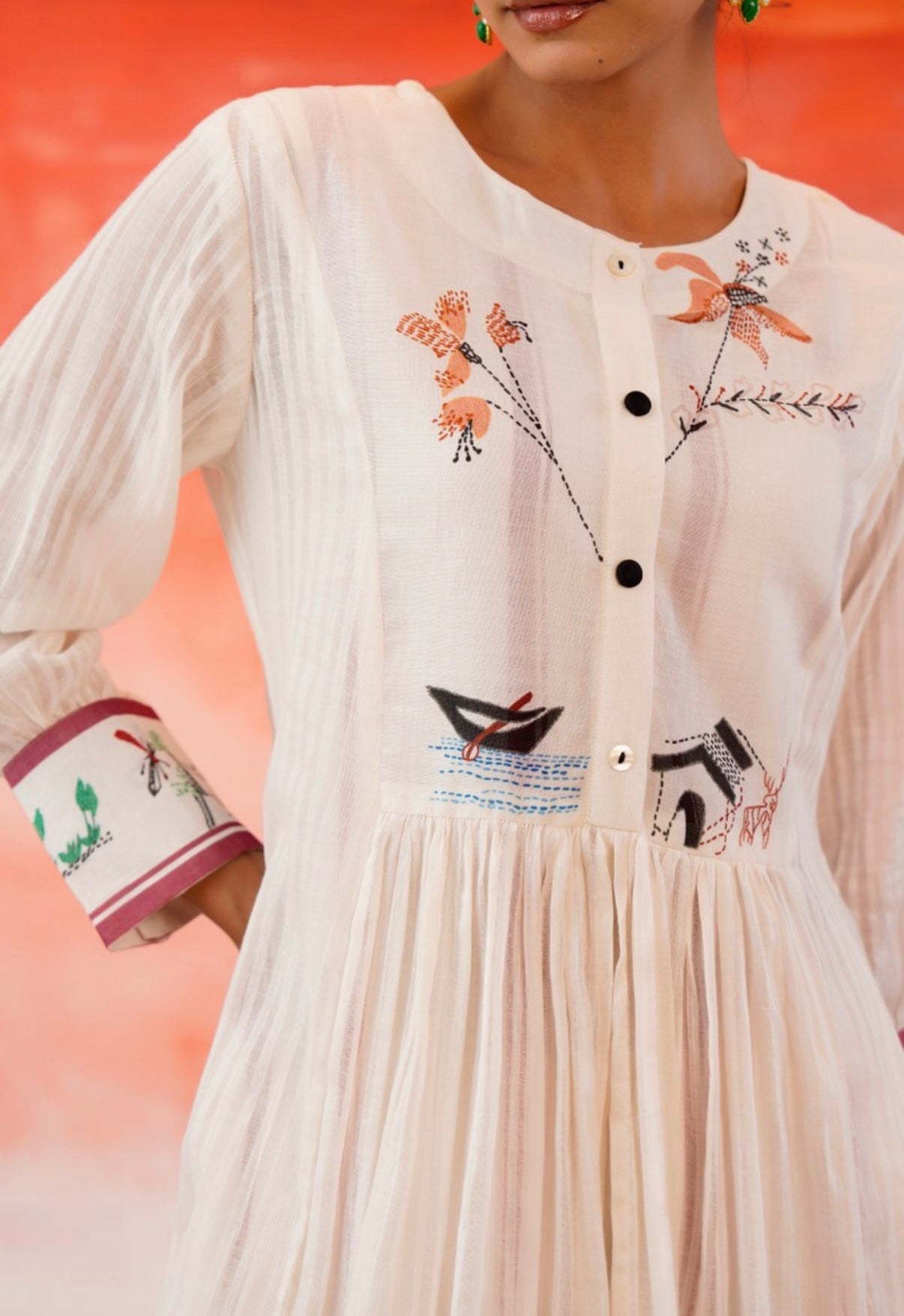 Serenade in Ivory Layered Kurta Set