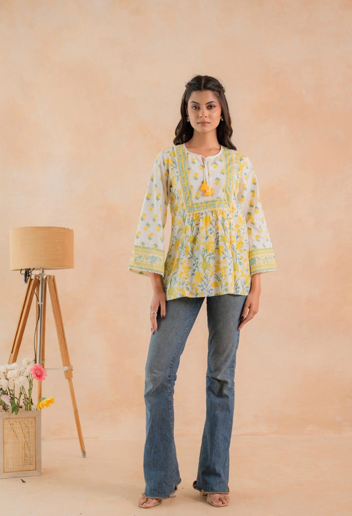 Sunpetal Bloom Peplum Tunic