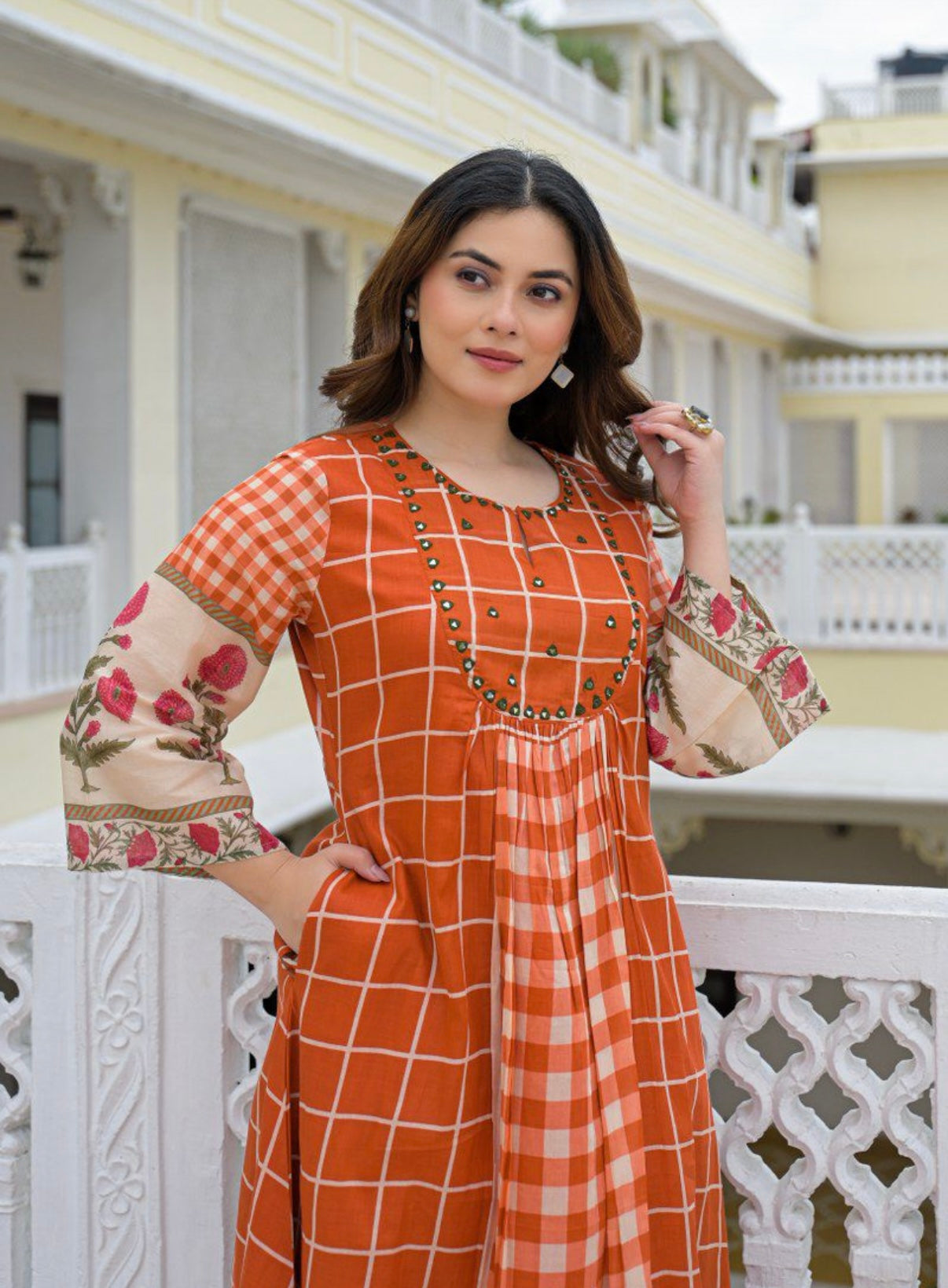 Cinnamon Blossom Charm Kurta Set