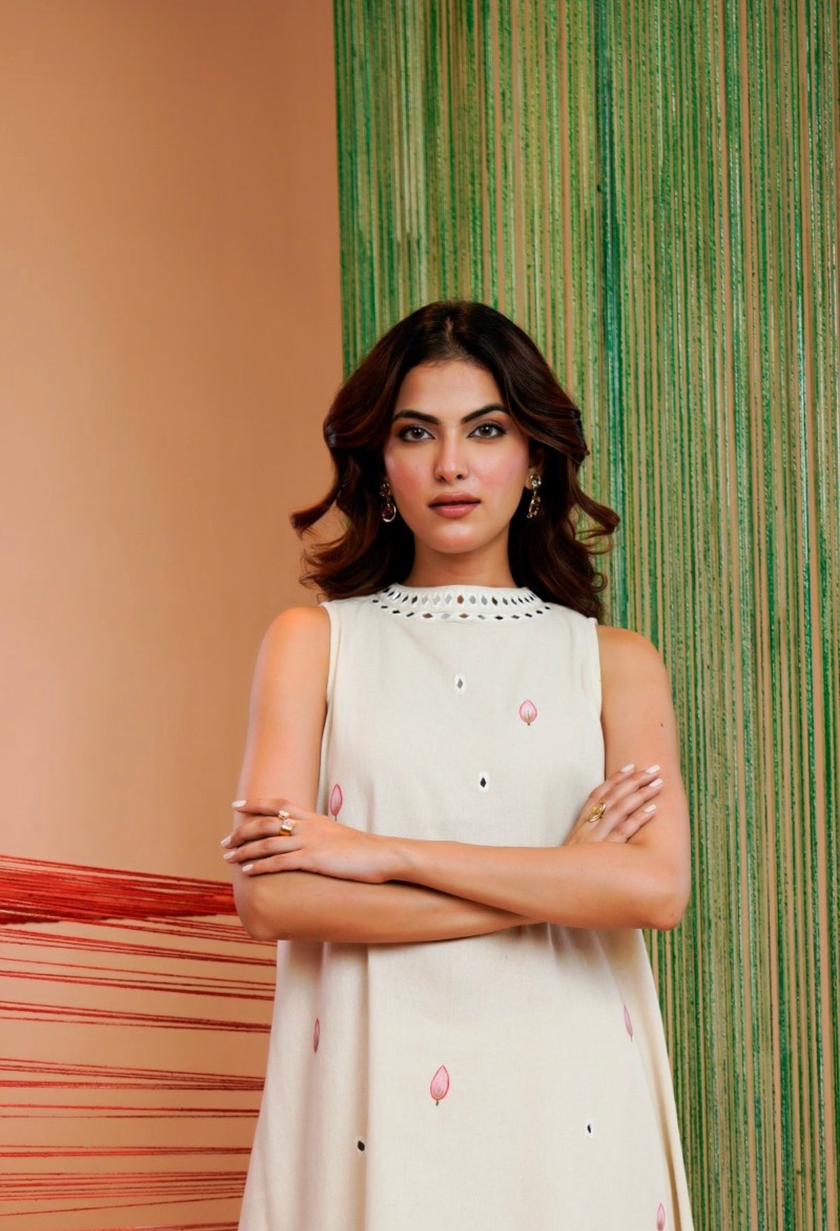 Petalfall Ivory Contemporary Kurta Set