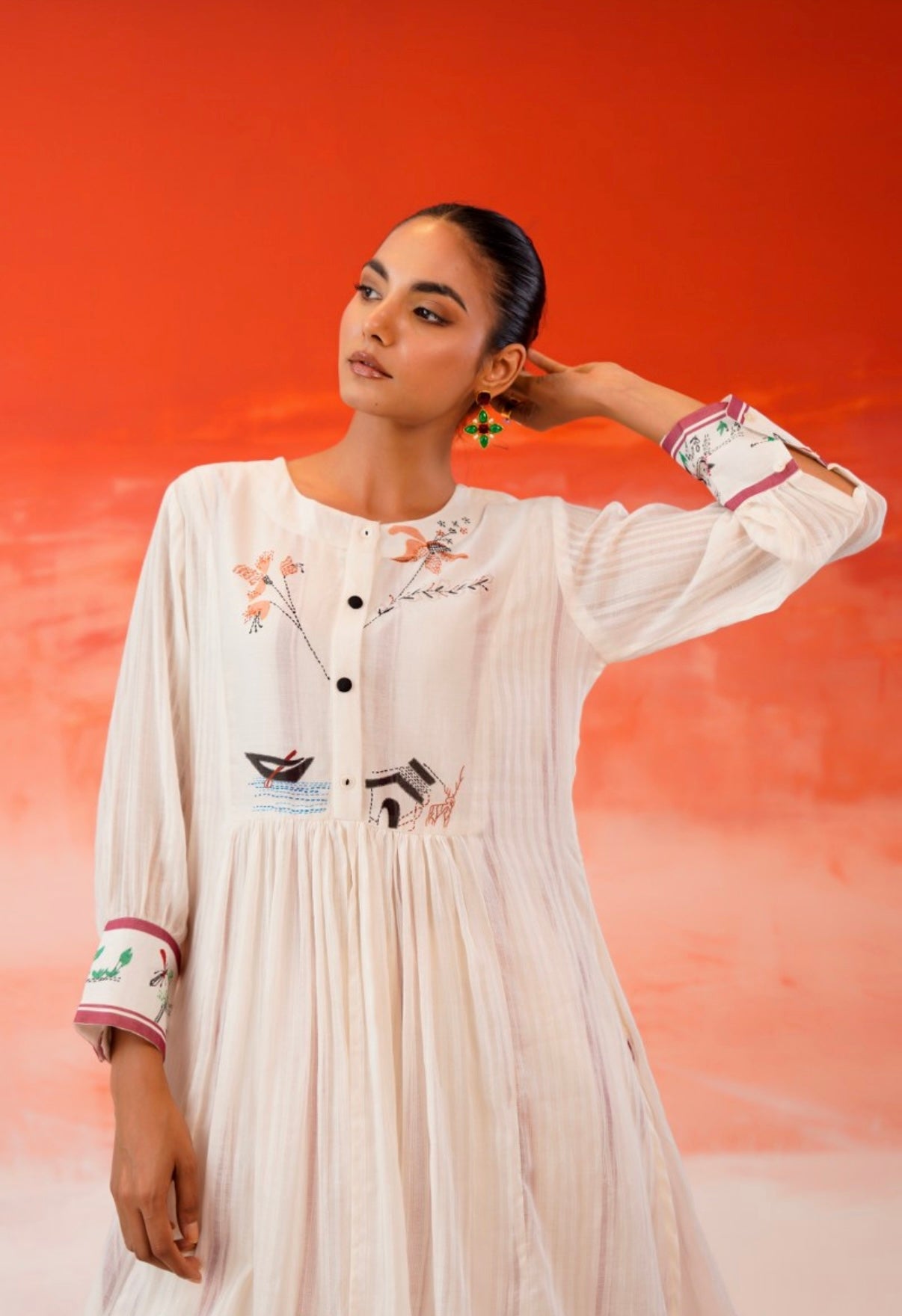 Serenade in Ivory Layered Kurta Set