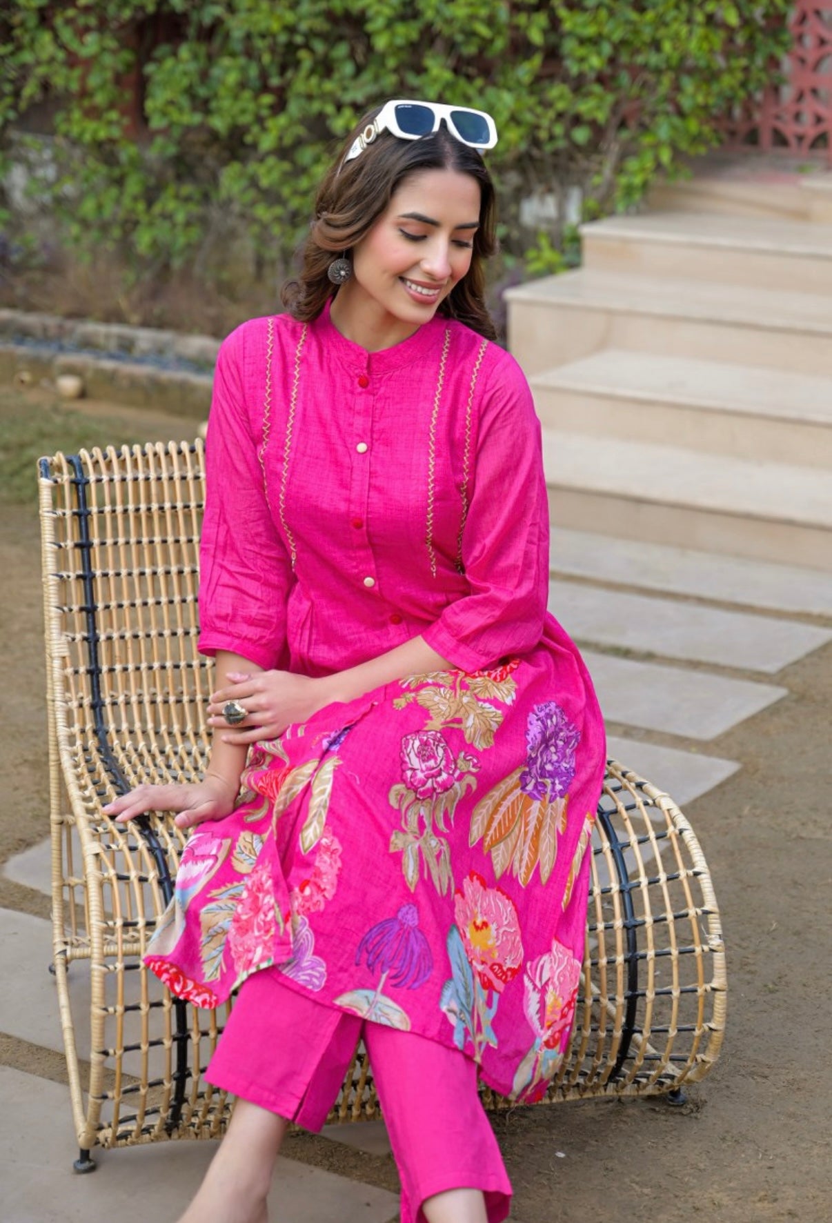 Rangrez Garden Pink Kurta Set