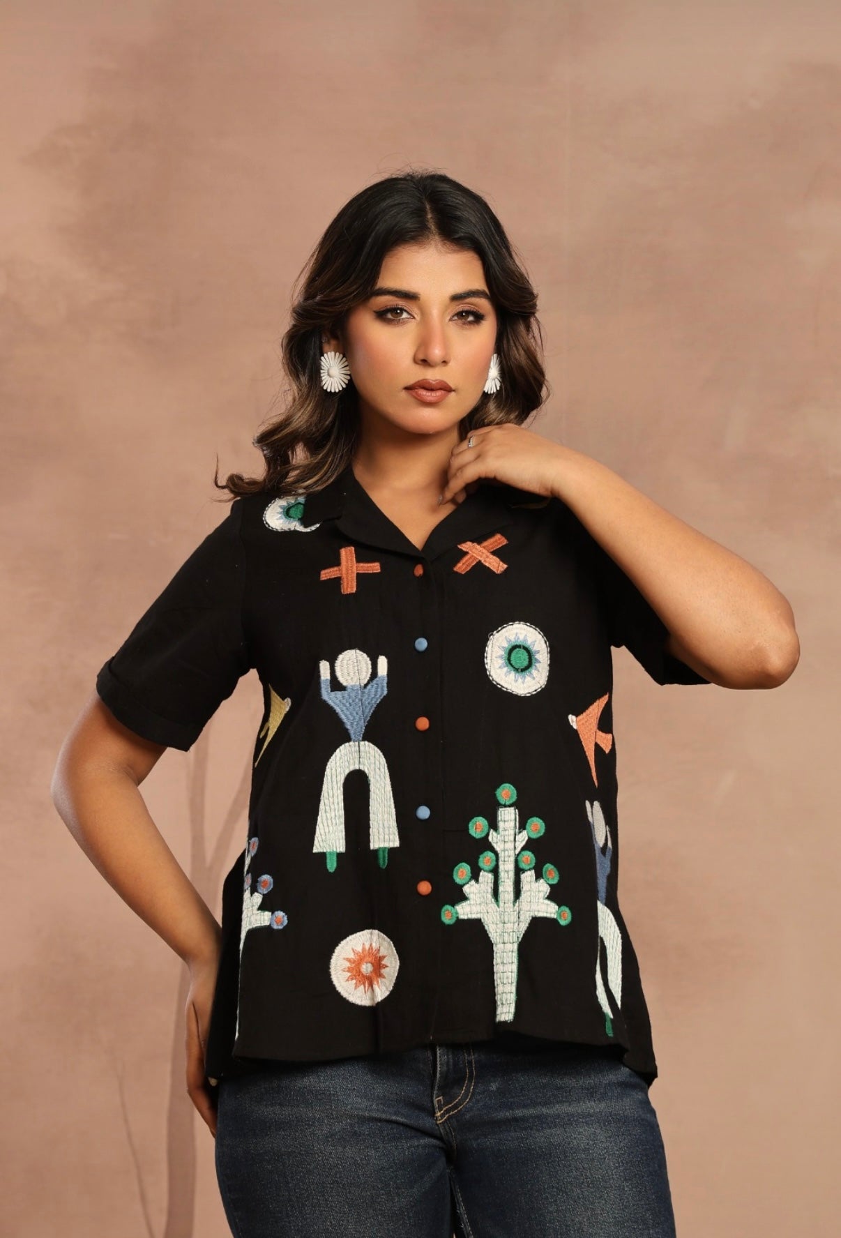Cosmic Charm Black Shirt