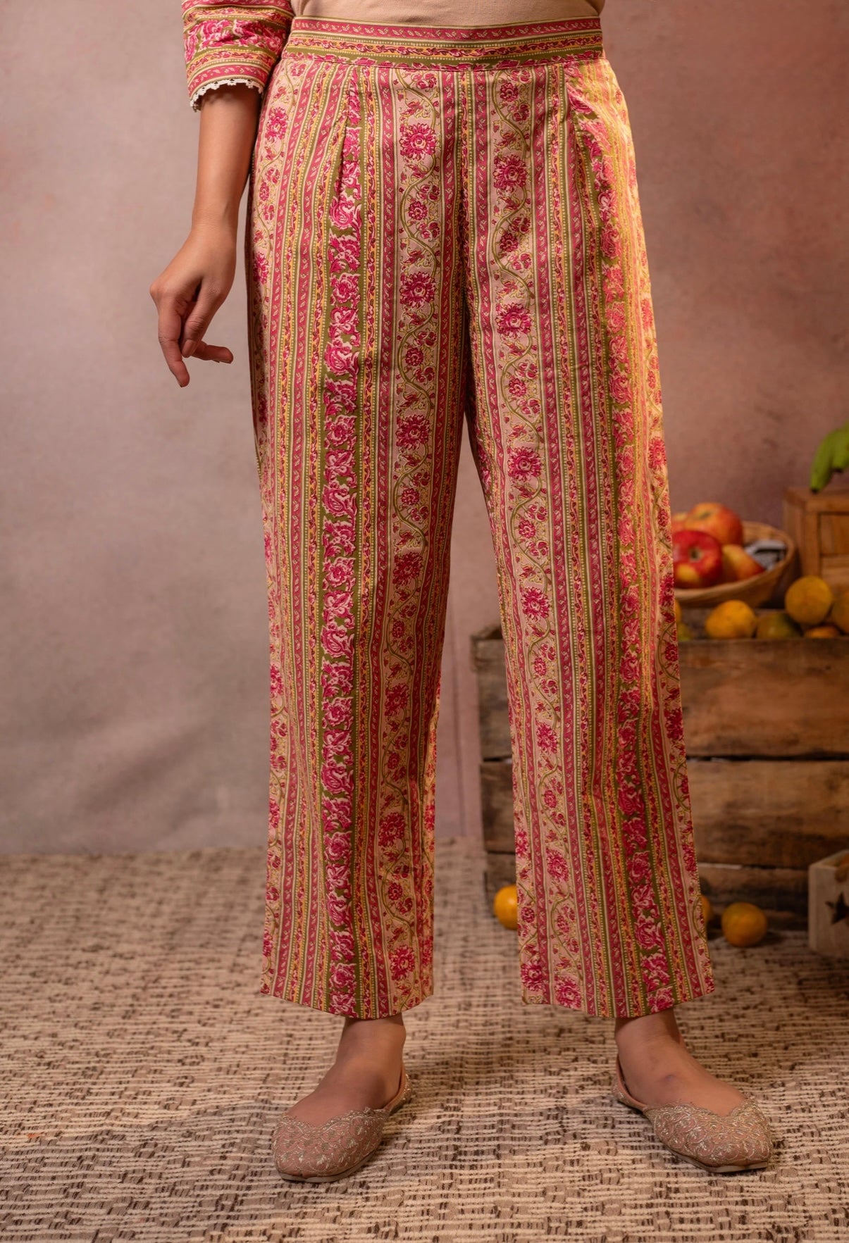 Petal Veil Peach Kurta Set