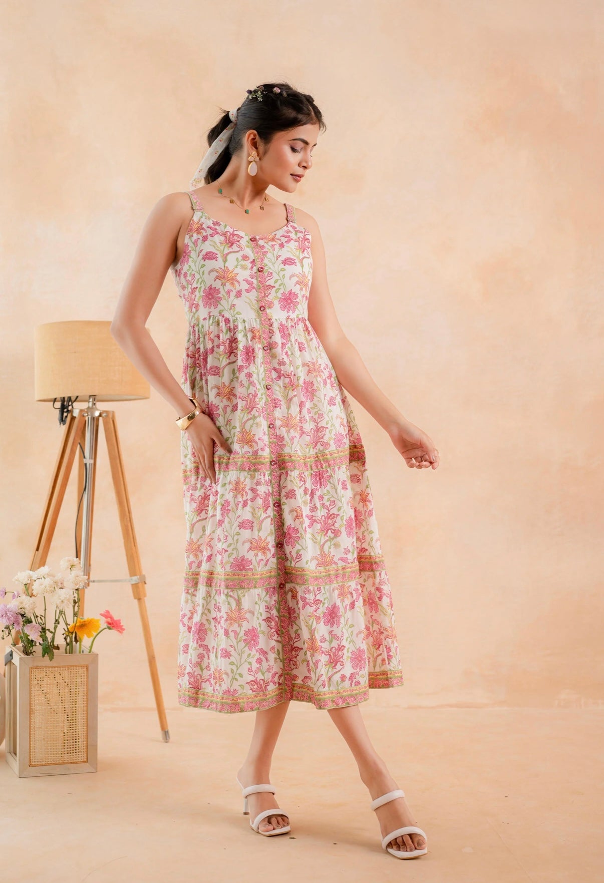 Garden Glow Tiered Dress