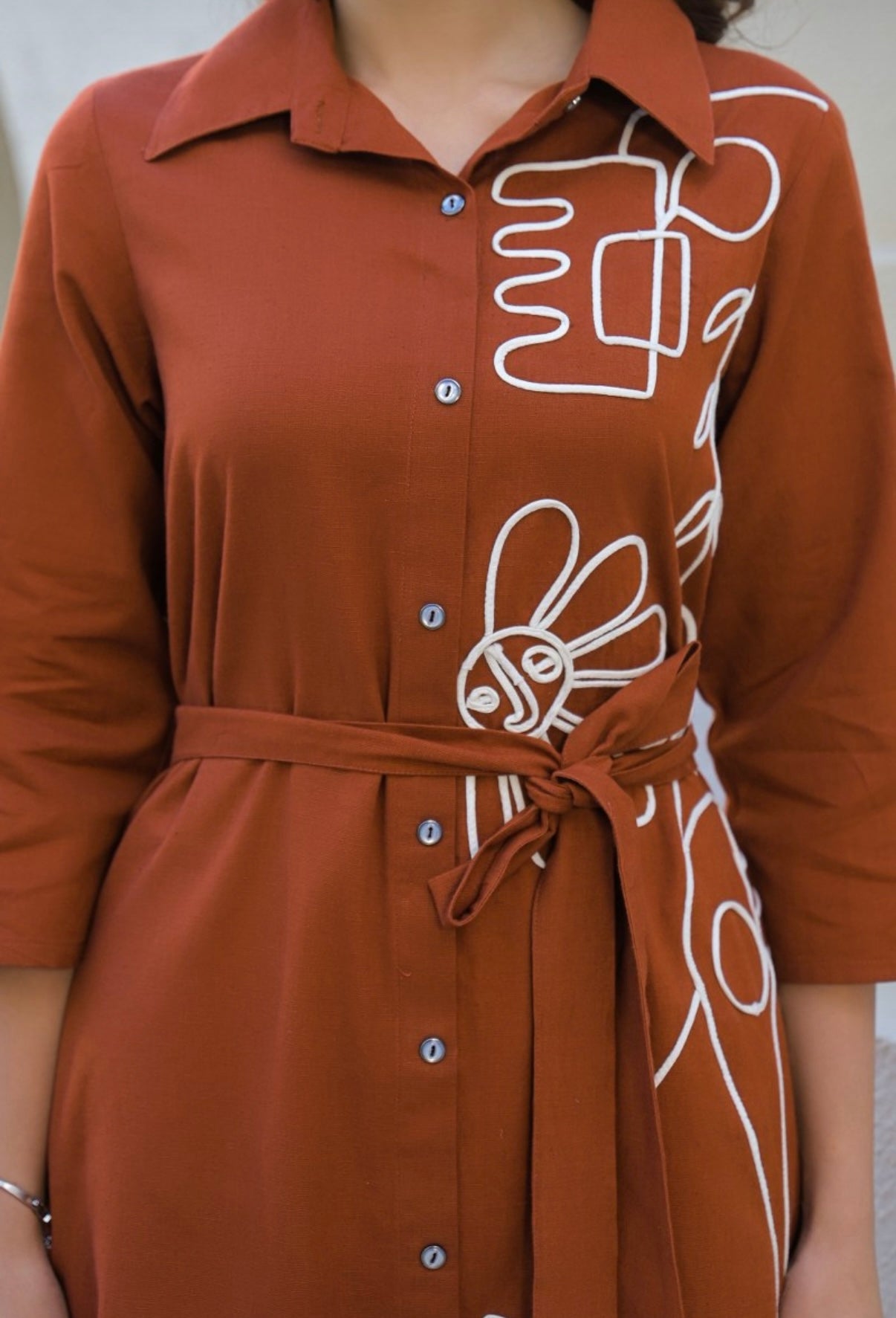 Clay Canvas Art Midi Dress