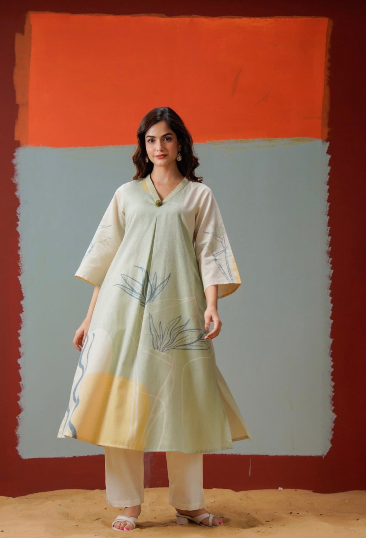 Willow Breeze Cotton Kurta Set