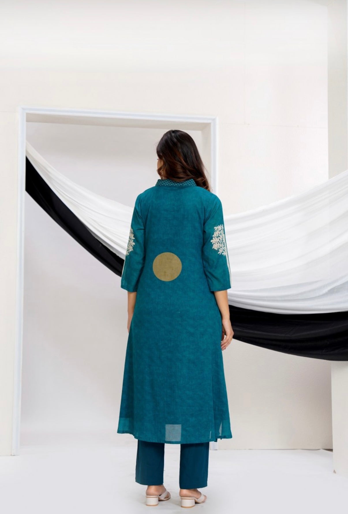 Celestial Grove Teal Kurta Set