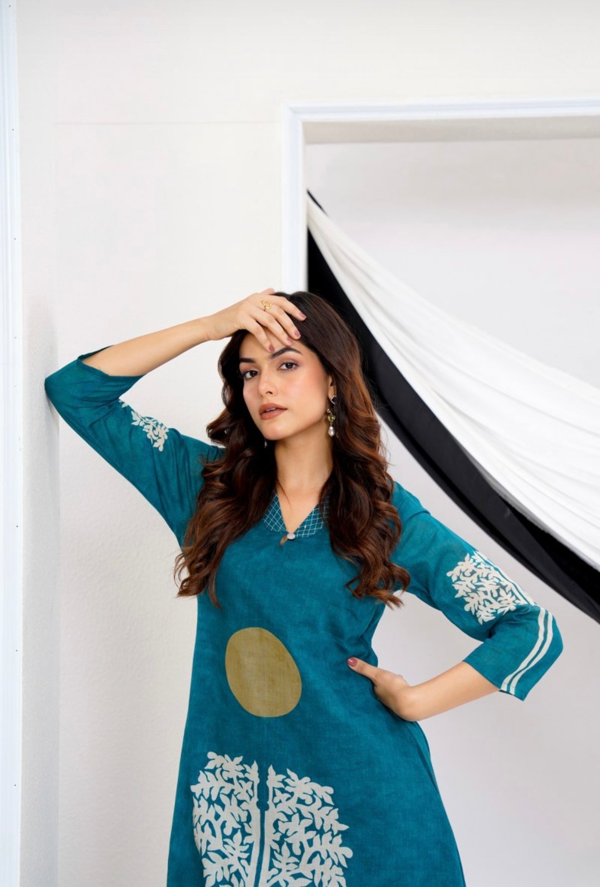 Celestial Grove Teal Kurta Set