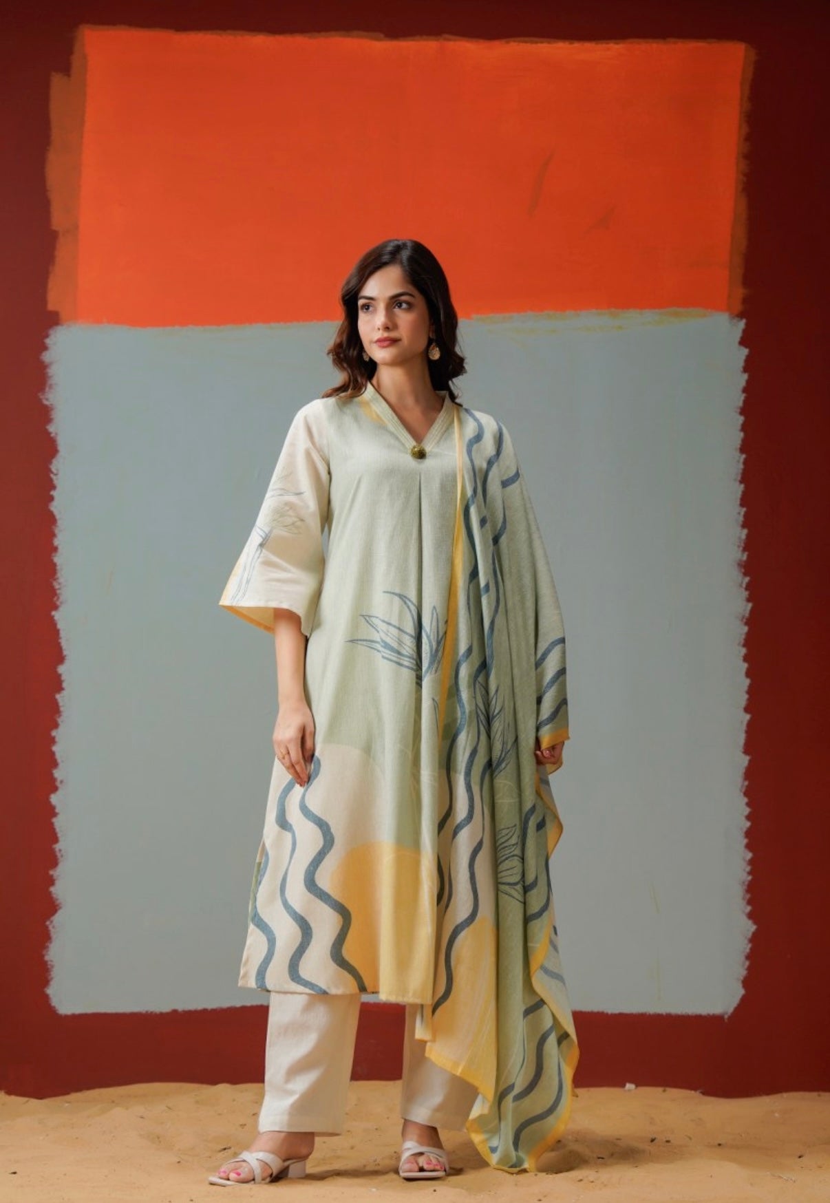 Willow Breeze Cotton Kurta Set