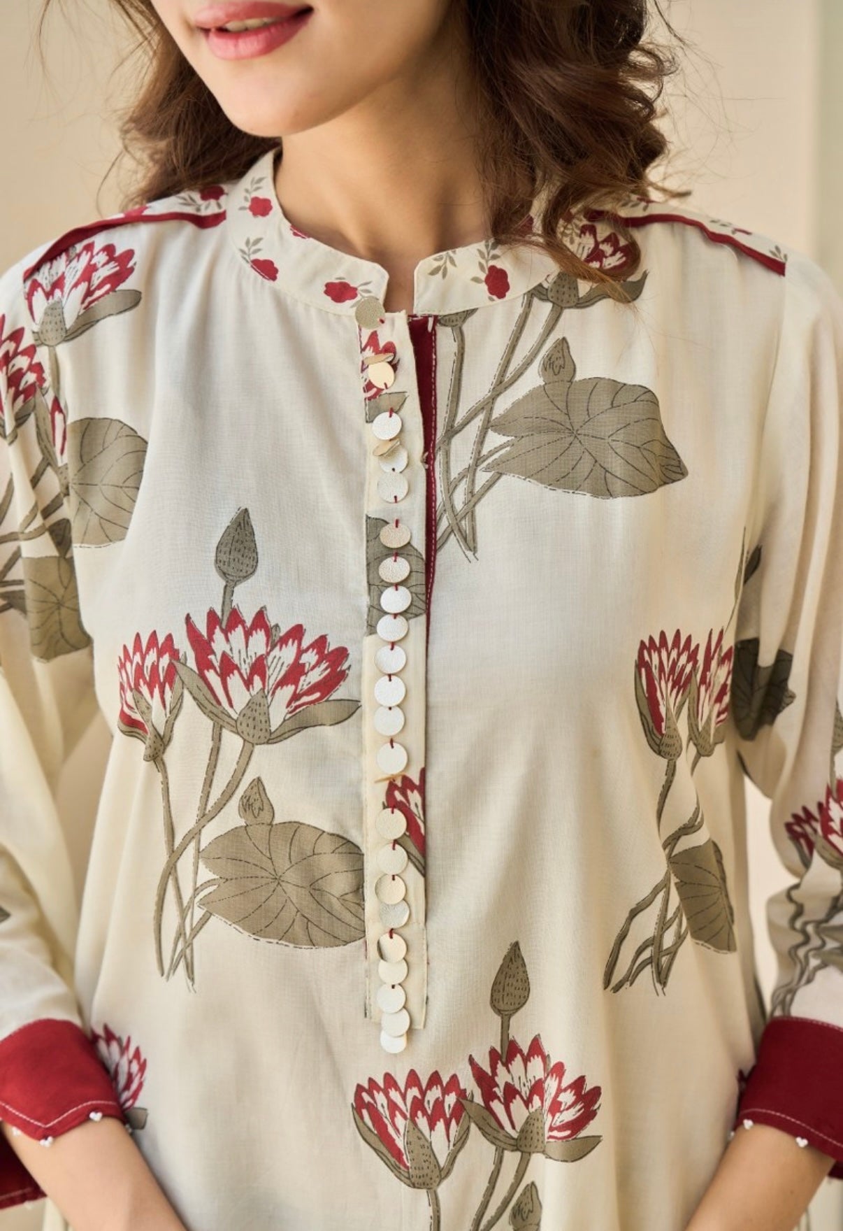 Ivory Fern Poetry Kurta Set