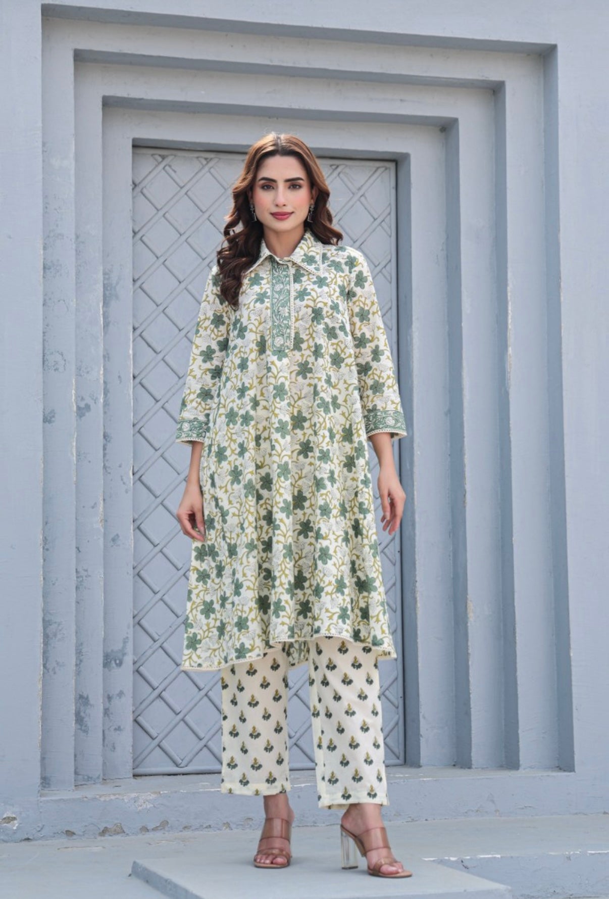 FLORALBLOOM PRINTED COTTON KURTA SET