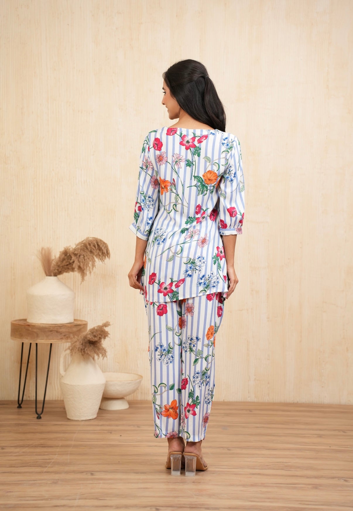 Blooming Petal Stripes Co-ord Set