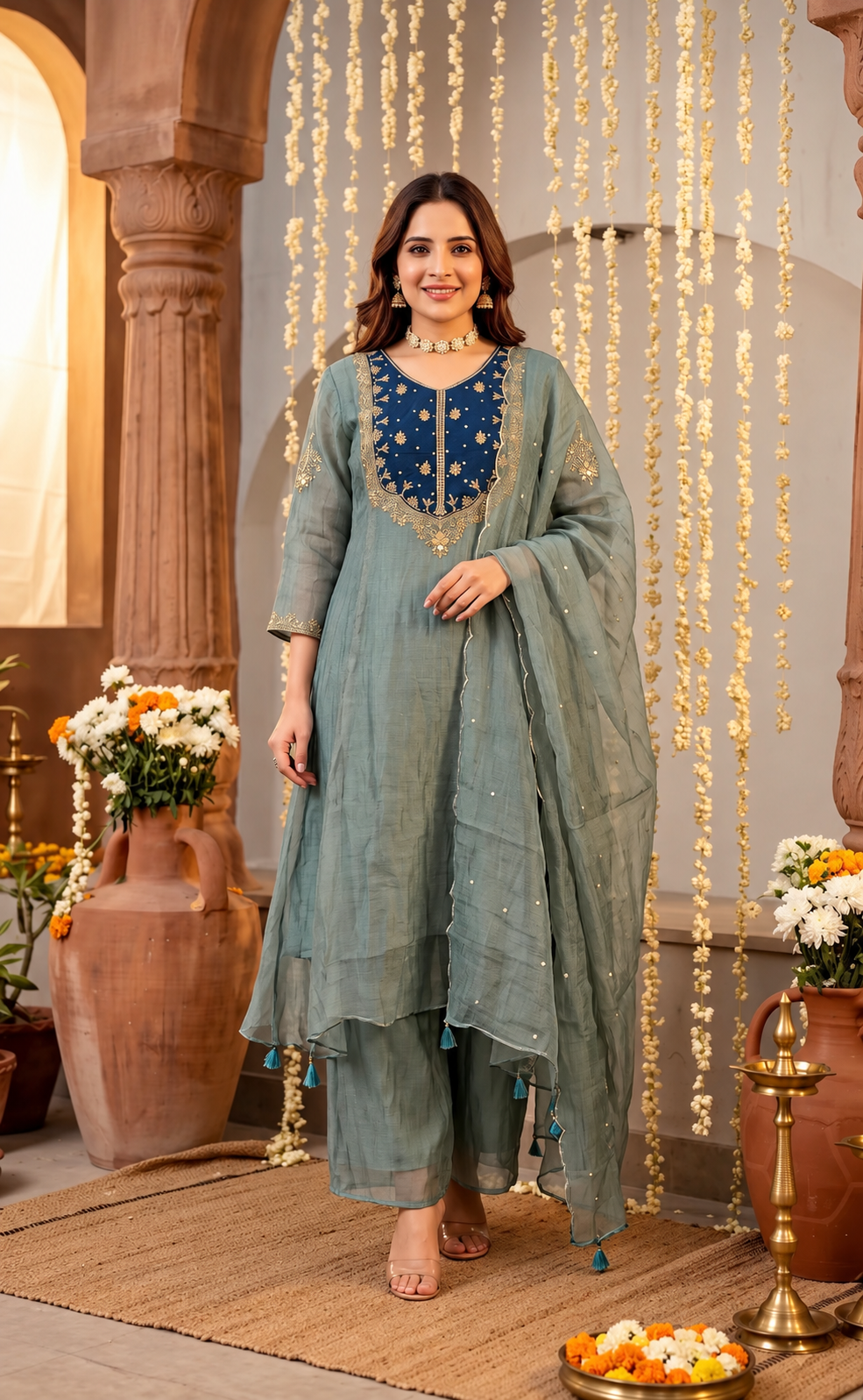 Sovereign sage charm suit set