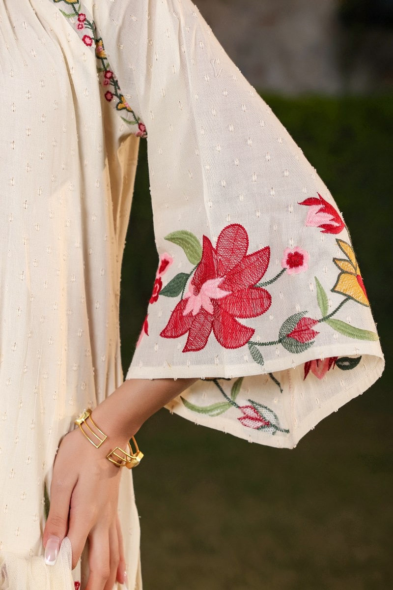 Vedika Cotton Fooral Embroidered Suit Set