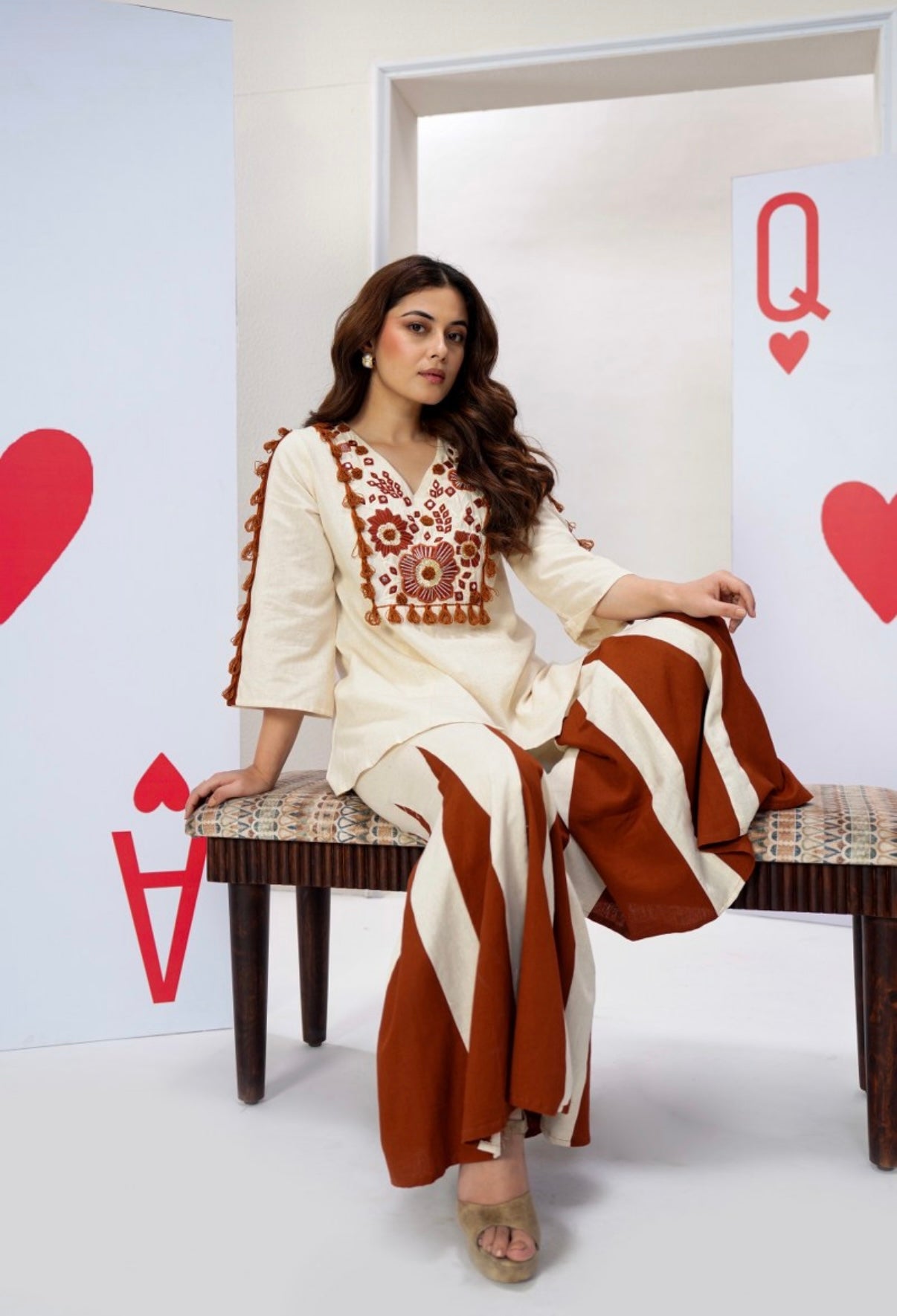 Coco Grace Embroidered Cotton Co-ord Set