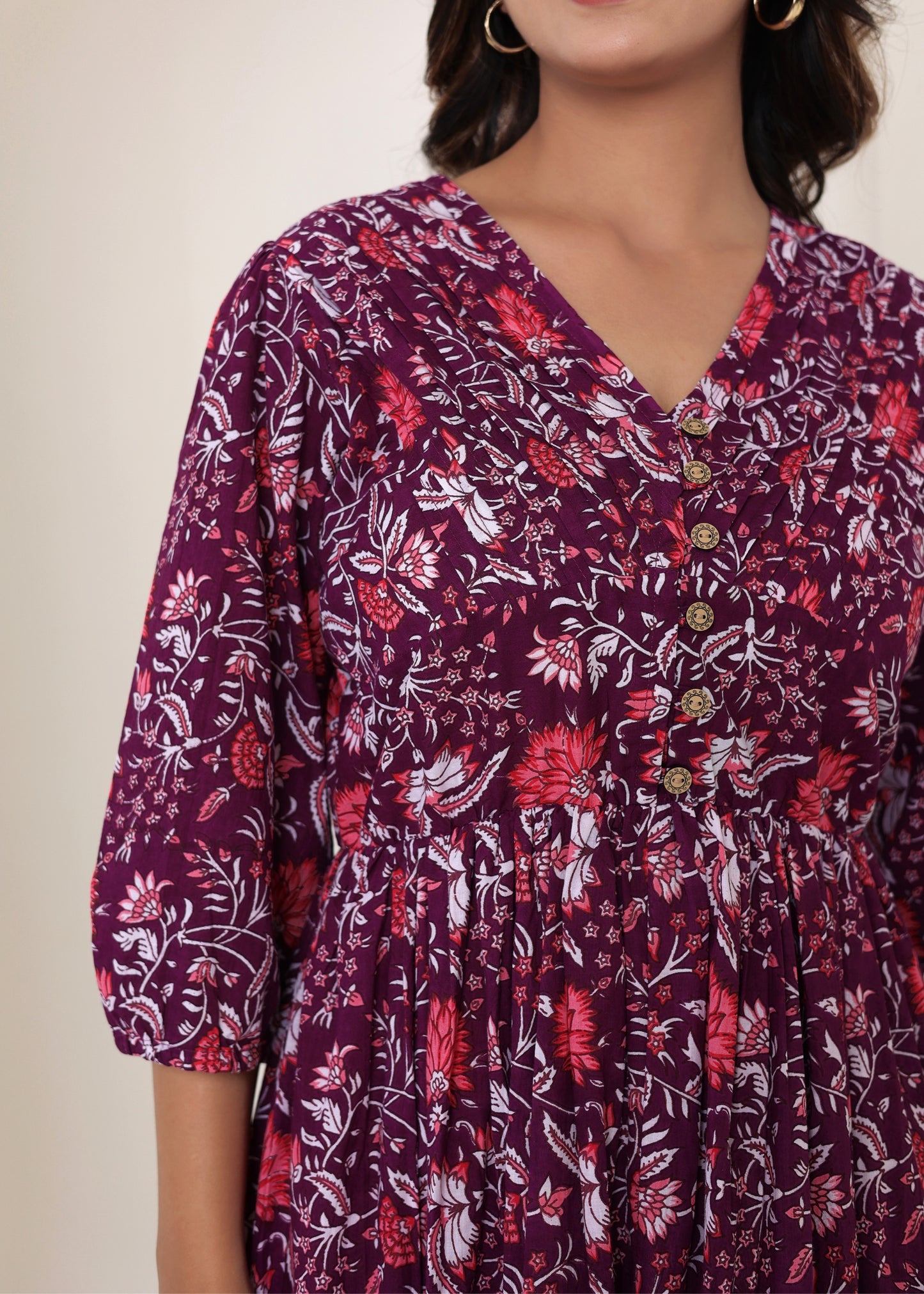 Purple Floral Middhi Dress