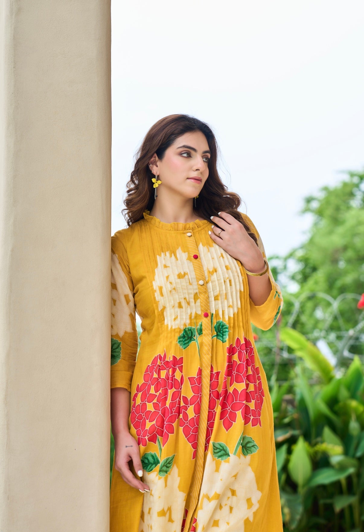 Sunshine Blossom Mal Cotton Kurta Set