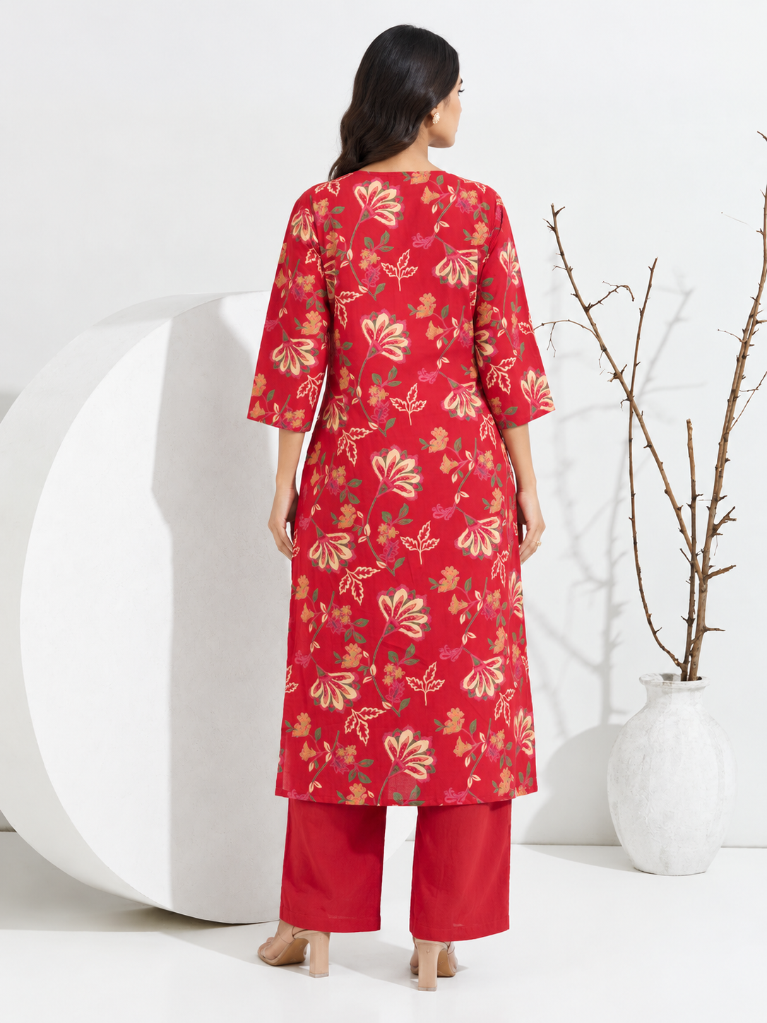 Crimson petal muse kurta set