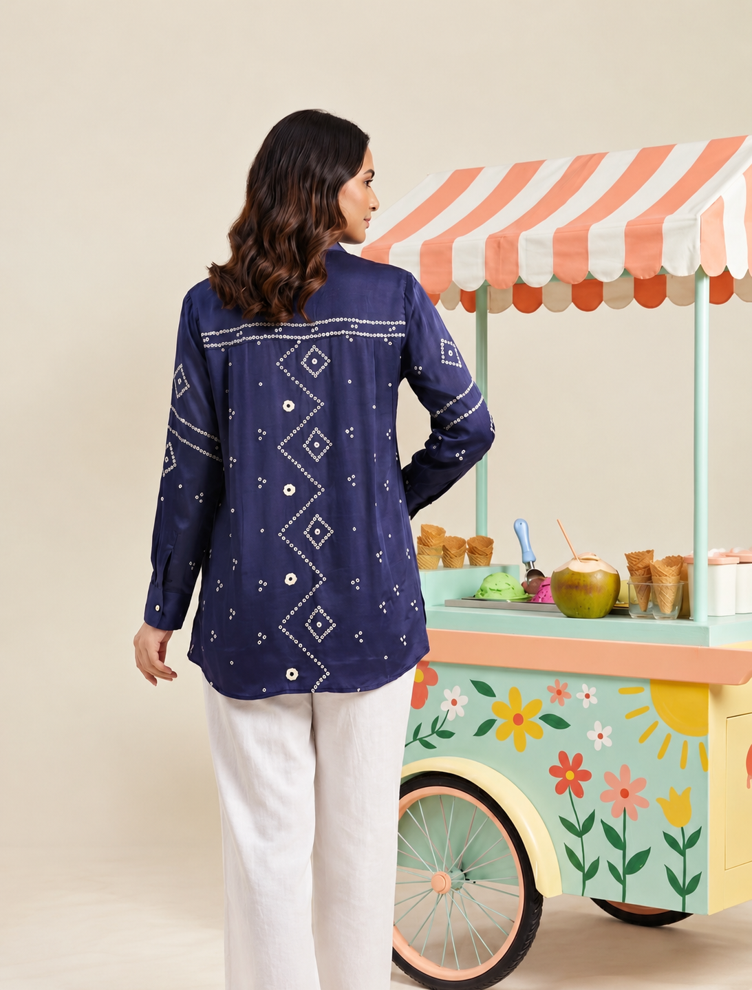 Indigo dazzle artistic shirt
