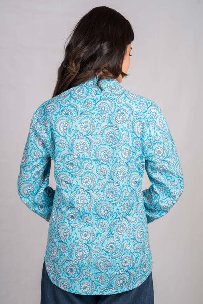 Blue Printed Shirt