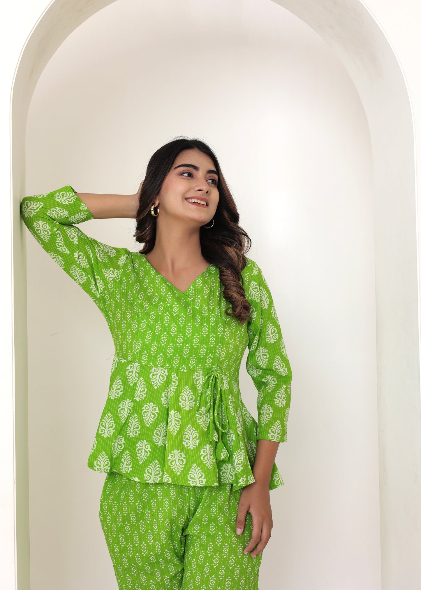 Green Angarakha Top Pant set