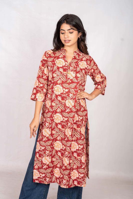 Red Long Kurti