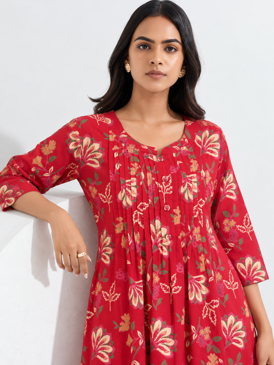 Crimson petal muse kurta set