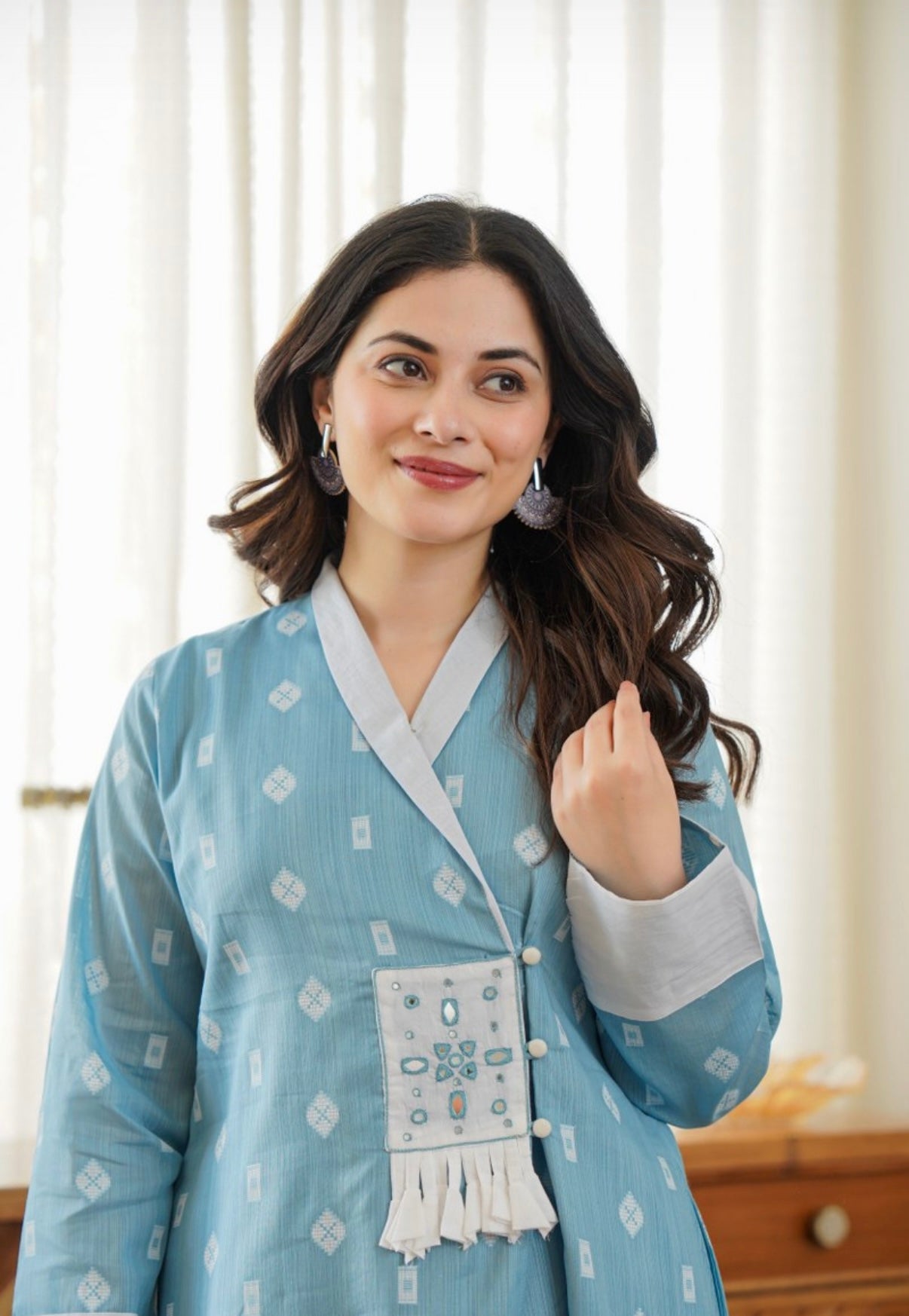Aqua Grace Embroidered Kurta Set