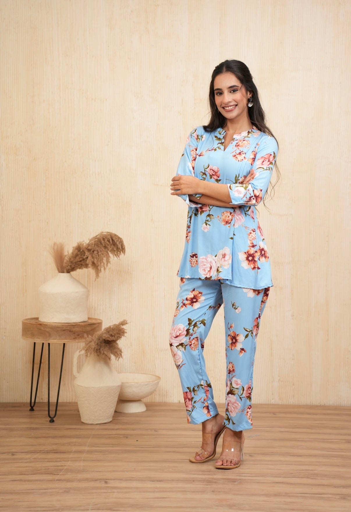 Sky Bloom Floral Co-ord Set