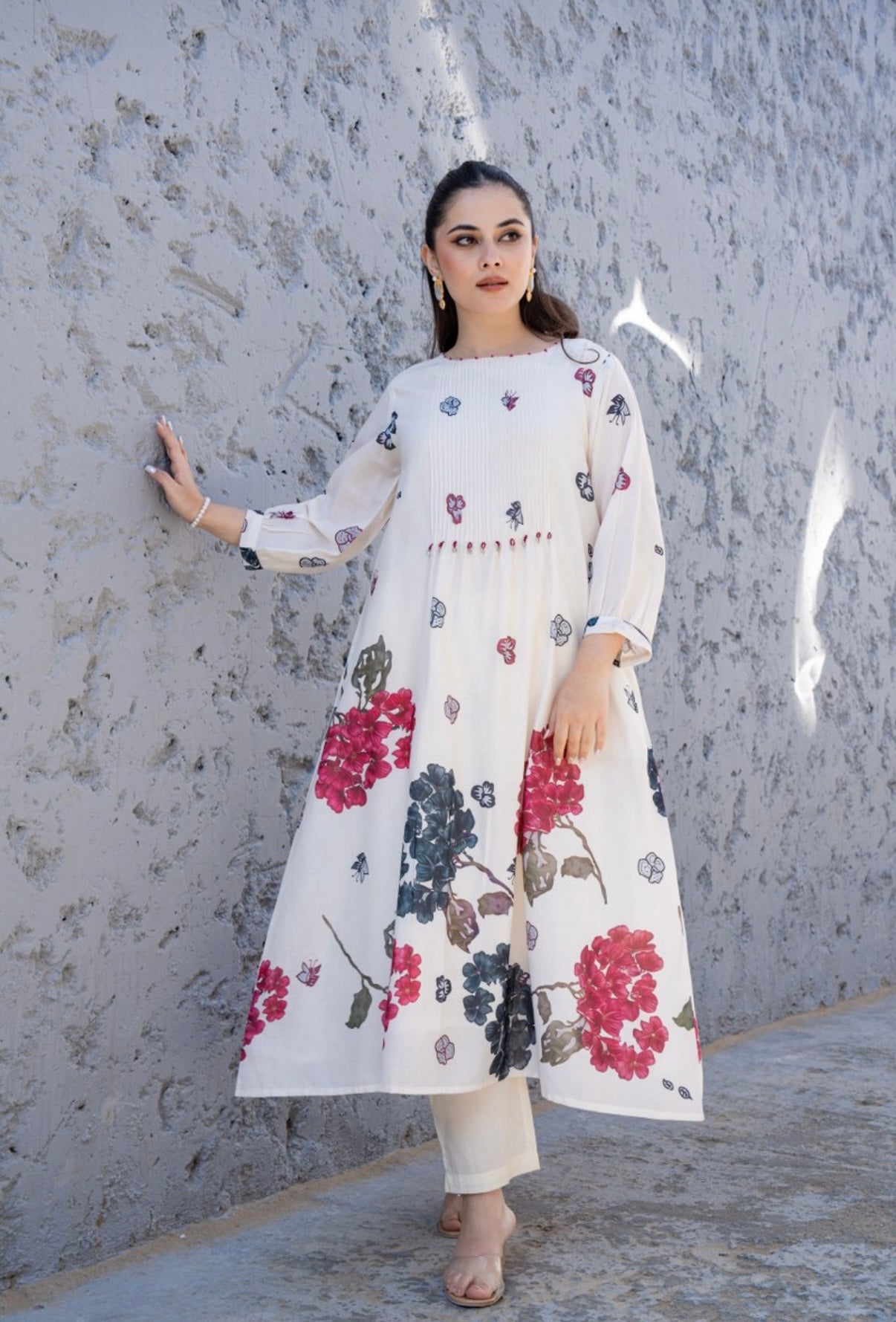 FLORA DRIP COTTON SUIT SET
